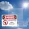 Signmission Construction Area Keep Out Danger Sign, Plastic, 10in W x 7in L, 2PK OS-2PACK-DS-P-710-L-1096 - alternate 2